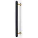 Hapny Home [M1028-BSB] Solid Brass Appliance Pull Handle - Mod Series - Matte Black & Satin Brass Finish - 12" C/C - 14 3/8" L