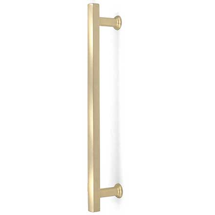 Hapny Home [M1028-SB] Solid Brass Appliance Pull Handle - Mod Series - Satin Brass Finish - 12&quot; C/C - 14 3/8&quot; L