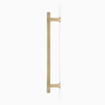 Hapny Home [M1028-ULB] Solid Brass Appliance Pull Handle - Mod Series - Satin Brass (Unlacquered) Finish - 12&quot; C/C - 14 3/8&quot; L
