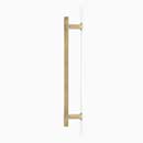 Hapny Home [M1028-ULB] Solid Brass Appliance Pull Handle - Mod Series - Satin Brass (Unlacquered) Finish - 12" C/C - 14 3/8" L