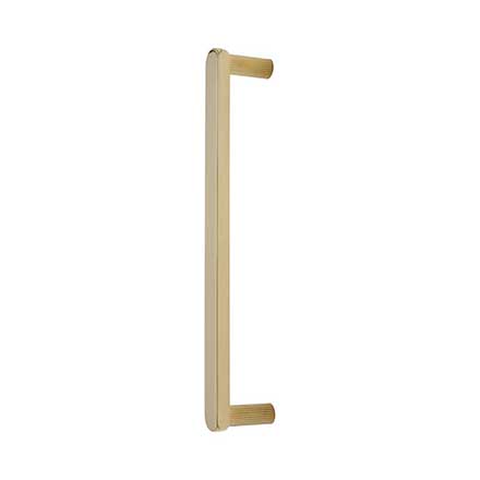 Hapny Home [R1004-ULPB] Solid Brass Appliance Pull Handle - Ribbed Series - Unlacquered Brass Finish - 12" C/C - 12 7/8" L
