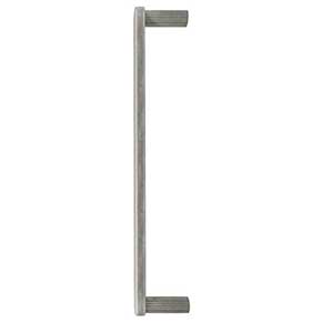 Hapny Home [R1004-WN] Solid Brass Appliance Pull Handle - Ribbed Series - Weathered Nickel Finish - 12" C/C - 12 7/8" L