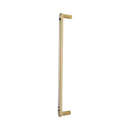 Hapny Home [R1005-ULPB] Solid Brass Appliance Pull Handle - Ribbed Series - Unlacquered Brass Finish - 18" C/C - 18 7/8" L
