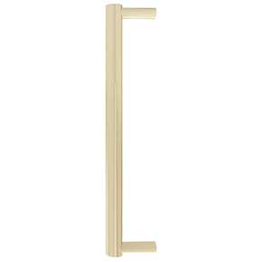 Hapny Home [SU1016-SB] Solid Brass Appliance Pull Handle - Sunburst Series - Satin Brass Finish - 12" C/C - 12 11/16" L