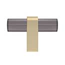 Smoke Acrylic & Satin Brass Finish - Clarity Collection Hardware Suite - Hapny Home Decorative Hardware Series