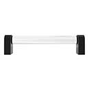 Hapny Home [C502-MB] Acrylic &amp; Solid Brass Cabinet Pull Handle - Clarity Series - Oversized - Clear - Matte Black Finish - 5&quot; C/C - 5 3/8&quot; L