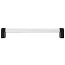 Hapny Home [C503-MB] Acrylic &amp; Solid Brass Cabinet Pull Handle - Clarity Series - Oversized - Clear - Matte Black Finish - 8&quot; C/C - 8 3/8&quot; L