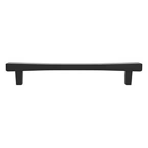 Hapny Home [D516-MB] Solid Brass Cabinet Pull Handle - Diamond Series - Oversized - Matte Black Finish - 6" C/C - 7 9/16" L