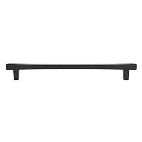 Hapny Home [D517-MB] Solid Brass Cabinet Pull Handle - Diamond Series - Oversized - Matte Black Finish - 8" C/C - 9 9/16" L