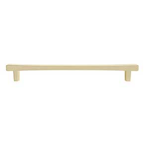 Hapny Home [D517-SB] Solid Brass Cabinet Pull Handle - Diamond Series - Oversized - Satin Brass Finish - 8" C/C - 9 9/16" L