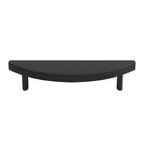 Hapny Home [HM550-MB] Solid Brass Cabinet Pull Handle - Half Moon Series - Standard Size - Matte Black Finish - 4" C/C - 5 3/4" L