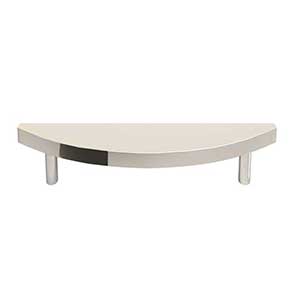 Hapny Home [HM550-PN] Solid Brass Cabinet Pull Handle - Half Moon Series - Standard Size - Polished Nickel Finish - 4" C/C - 5 3/4" L