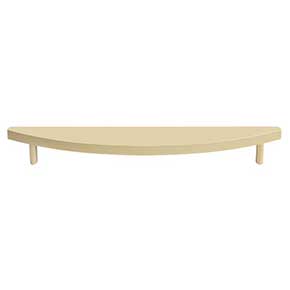 Hapny Home [HM552-SB] Solid Brass Cabinet Pull Handle - Half Moon Series - Standard Size - Satin Brass Finish - 8" C/C - 9 3/4" L
