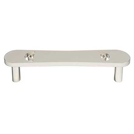 Hapny Home [H557-PN] Solid Brass Cabinet Pull Handle - Horizon Series - Standard Size - Polished Nickel Finish - 4&quot; C/C - 4 9/16&quot; L