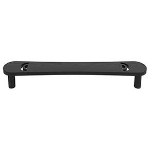 Hapny Home [H558-MB] Solid Brass Cabinet Pull Handle - Horizon Series - oversized - Matte Black Finish - 6" C/C - 6 9/16" L