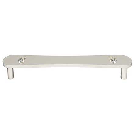 Hapny Home [H558-PN] Solid Brass Cabinet Pull Handle - Horizon Series - Oversized - Polished Nickel Finish - 6&quot; C/C - 6 9/16&quot; L