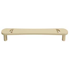 Hapny Home [H558-SB] Solid Brass Cabinet Pull Handle - Horizon Series - Oversized - Satin Brass Finish - 6" C/C - 6 9/16" L