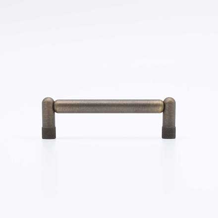 Hapny Home [K571-AE] Solid Brass Cabinet Pull Handle - Knurled Series - Standard Size - Antique English Finish - 4&quot; C/C - 4 1/2&quot; L