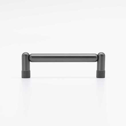 Hapny Home [K571-GP] Solid Brass Cabinet Pull Handle - Knurled Series - Standard Size - Graphite Finish - 4&quot; C/C - 4 1/2&quot; L
