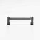 Hapny Home [K571-GP] Solid Brass Cabinet Pull Handle - Knurled Series - Standard Size - Graphite Finish - 4" C/C - 4 1/2" L