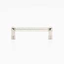 Hapny Home [K571-PN] Solid Brass Cabinet Pull Handle - Knurled Series - Standard Size - Polished Nickel Finish - 4" C/C - 4 1/2" L