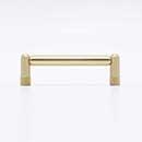 Hapny Home [K571-SB] Solid Brass Cabinet Pull Handle - Knurled Series - Standard Size - Satin Brass Finish - 4" C/C - 4 1/2" L