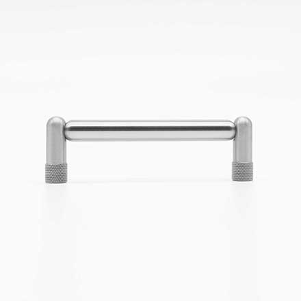 Hapny Home [K571-SN] Solid Brass Cabinet Pull Handle - Knurled Series - Standard Size - Satin Nickel Finish - 4&quot; C/C - 4 1/2&quot; L