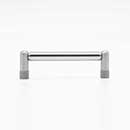 Hapny Home [K571-SN] Solid Brass Cabinet Pull Handle - Knurled Series - Standard Size - Satin Nickel Finish - 4" C/C - 4 1/2" L