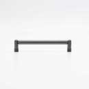 Hapny Home [K572-GP] Solid Brass Cabinet Pull Handle - Knurled Series - Oversized - Graphite Finish - 6" C/C - 6 1/2" L