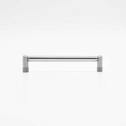 Hapny Home [K572-SN] Solid Brass Cabinet Pull Handle - Knurled Series - Oversized - Satin Nickel Finish - 6" C/C - 6 1/2" L