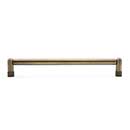 Hapny Home [K573-AB] Solid Brass Cabinet Pull Handle - Knurled Series - Oversized - Aged Brass Finish - 8" C/C - 8 1/2" L