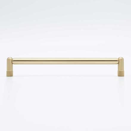 Hapny Home [K573-SB] Solid Brass Cabinet Pull Handle - Knurled Series - Oversized - Satin Brass Finish - 8" C/C - 8 1/2" L