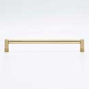Hapny Home [K573-SB] Solid Brass Cabinet Pull Handle - Knurled Series - Oversized - Satin Brass Finish - 8" C/C - 8 1/2" L