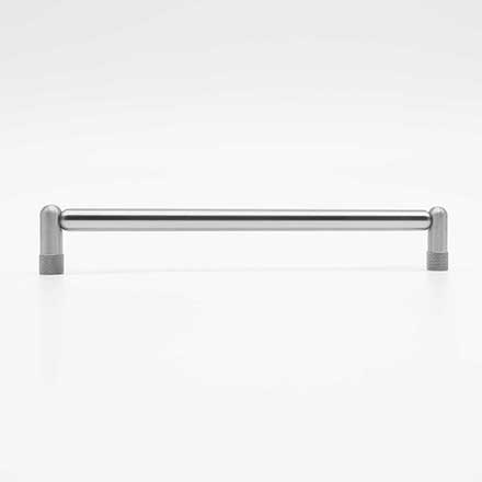 Hapny Home [K573-SN] Solid Brass Cabinet Pull Handle - Knurled Series - Oversized - Satin Nickel Finish - 8" C/C - 8 1/2" L