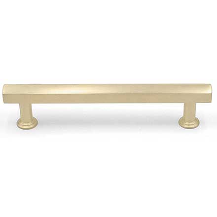 Hapny Home [M565-SB] Solid Brass Cabinet Pull Handle - Mod Series - Oversized - Satin Brass Finish - 5&quot; C/C - 6 1/4&quot; L