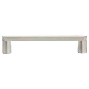 Hapny Home [R509-PN] Solid Brass Cabinet Pull Handle - Ribbed Series - Oversized - Polished Nickel Finish - 5" C/C - 5 9/16" L