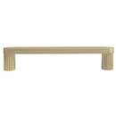 Hapny Home [R509-SB] Solid Brass Cabinet Pull Handle - Ribbed Series - Oversized - Satin Brass Finish - 5" C/C - 5 9/16" L