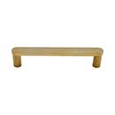 Hapny Home [R509-ULPB] Solid Brass Cabinet Pull Handle - Ribbed Series - Oversized - Unlacquered Brass Finish - 5" C/C - 5 9/16" L