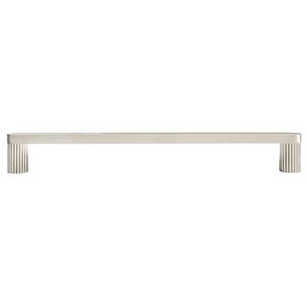 Hapny Home [R510-PN] Solid Brass Cabinet Pull Handle - Ribbed Series - Oversized - Polished Nickel Finish - 8&quot; C/C - 8 5/8&quot; L