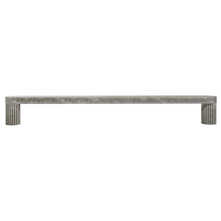 Hapny Home [R510-WN] Solid Brass Cabinet Pull Handle - Ribbed Series - Oversized - Weathered Nickel Finish - 8&quot; C/C - 8 5/8&quot; L