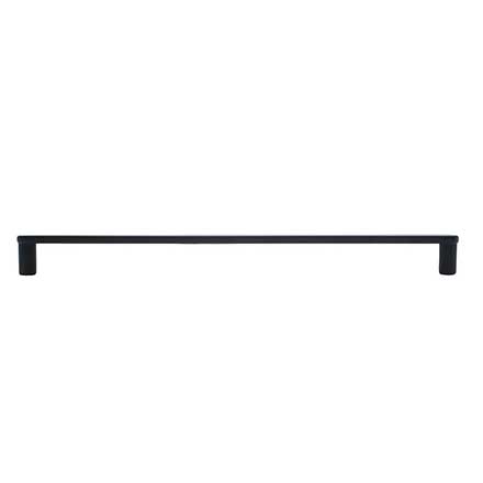 Hapny Home [R512-MB] Solid Brass Cabinet Pull Handle - Ribbed Series - Oversized - Matte Black Finish - 12&quot; C/C - 12 1/2&quot; L