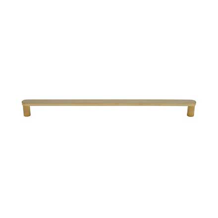 Hapny Home [R512-ULPB] Solid Brass Cabinet Pull Handle - Ribbed Series - Oversized - Unlacquered Brass Finish - 12" C/C - 12 1/2" L