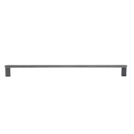 Hapny Home [R512-WN] Solid Brass Cabinet Pull Handle - Ribbed Series - Oversized - Weathered Nickel Finish - 12" C/C - 12 1/2" L