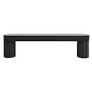 Hapny Home [R508-MB] Solid Brass Cabinet Pull Handle - Ribbed Series - Standard Size - Matte Black Finish - 96mm C/C - 4 3/8" L