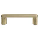 Hapny Home [R508-SB] Solid Brass Cabinet Pull Handle - Ribbed Series - Standard Size - Satin Brass Finish - 96mm C/C - 4 3/8&quot; L