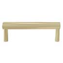 Hapny Home [SU536-SB] Solid Brass Cabinet Pull Handle - Sunburst Series - Standard Size - Satin Brass Finish - 4&quot; C/C - 4 3/8&quot; L