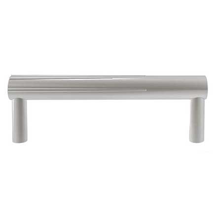 Hapny Home [SU536-SN] Solid Brass Cabinet Pull Handle - Sunburst Series - Standard Size - Satin Nickel Finish - 4" C/C - 4 3/8" L