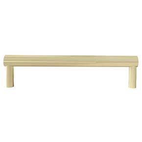 Hapny Home [SU537-SB] Solid Brass Cabinet Pull Handle - Sunburst Series - Oversized - Satin Brass Finish - 6" C/C - 6 3/8" L