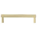 Hapny Home [SU537-SB] Solid Brass Cabinet Pull Handle - Sunburst Series - Oversized - Satin Brass Finish - 6" C/C - 6 3/8" L