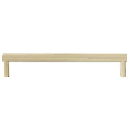 Hapny Home [SU538-SB] Solid Brass Cabinet Pull Handle - Sunburst Series - Oversized - Satin Brass Finish - 8&quot; C/C - 8 3/8&quot; L